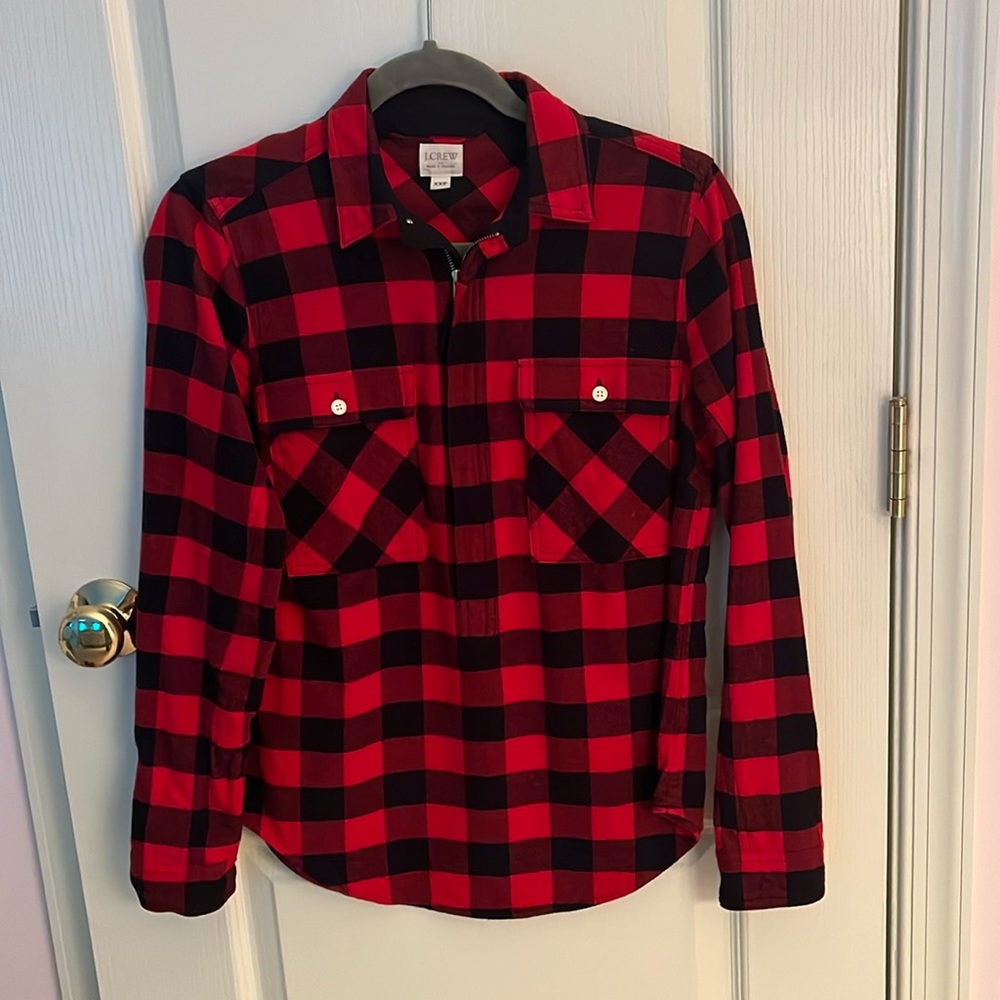 J.Crew zipper flannel XXS